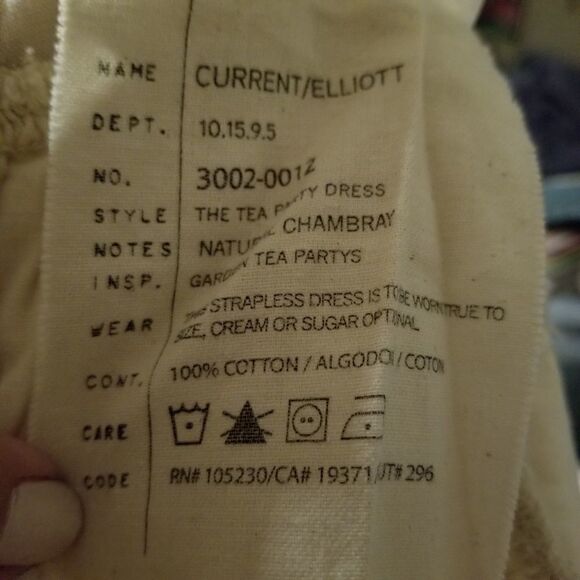 CURRENT/ ELLIOT garden tea party natural chambray - Picture 6 of 8